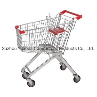 80liter Europen Style Shopping Trolley with Four Wheels