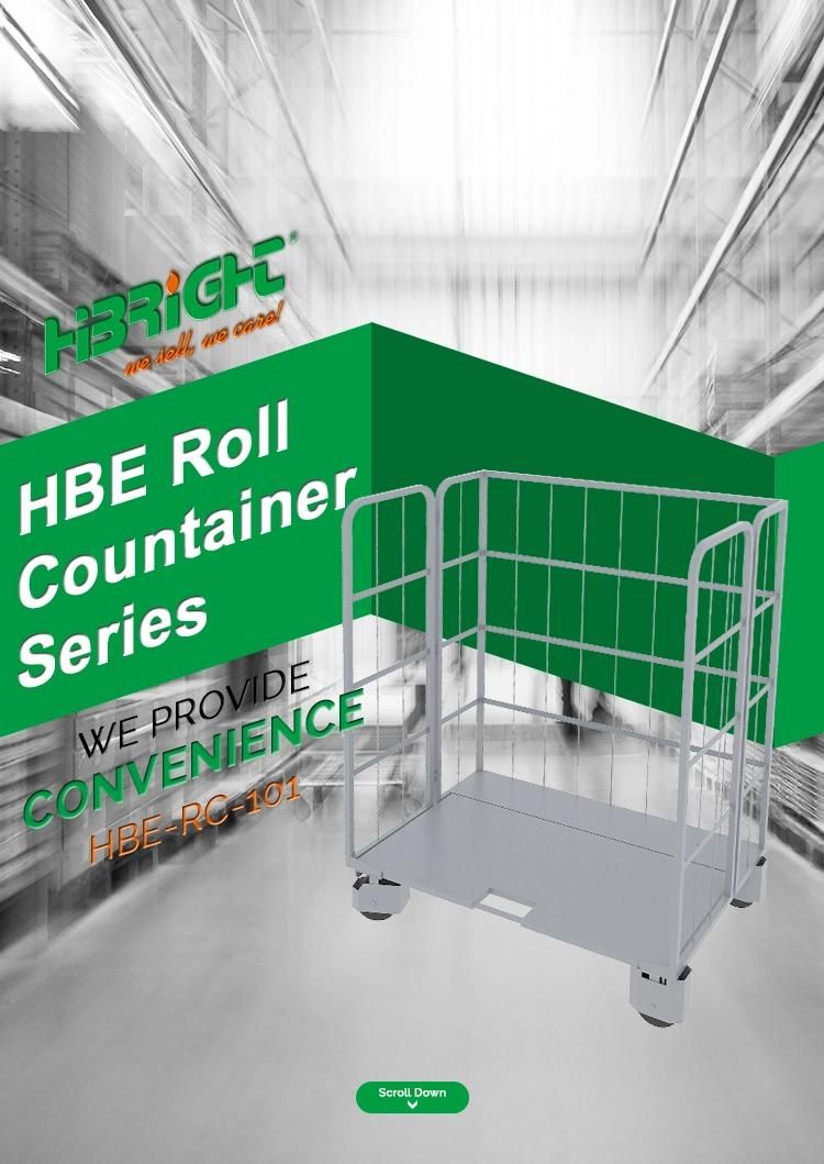 Foldable Warehouse Nestable Folding Roll Cage