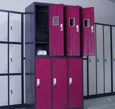 Commercial Use Metal 6 Door Locker with Lock