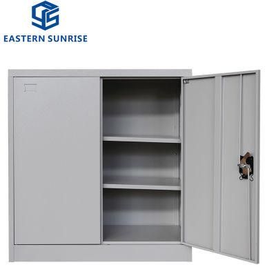 Metal Storage Cabinet with Swing Doors and Adjustable Shelves for Shoes Rack