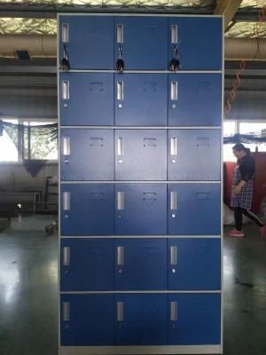 Metal 18 Compartments Box Locker for High School Students