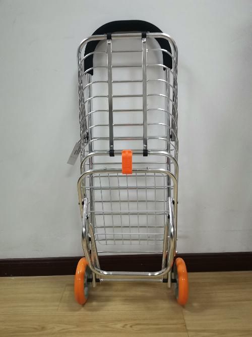Aluminum Alloy Lightweight Folding Shopping Trolley with Two Wheels