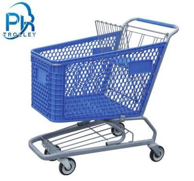 The Most Popular 4 Round Grocery Shopping Cart with Lock for Sale