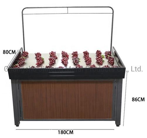 Supermarket Display Shelves Wooden and Metal Display Rack for Fruit and Vegetable Jf-Vr-103