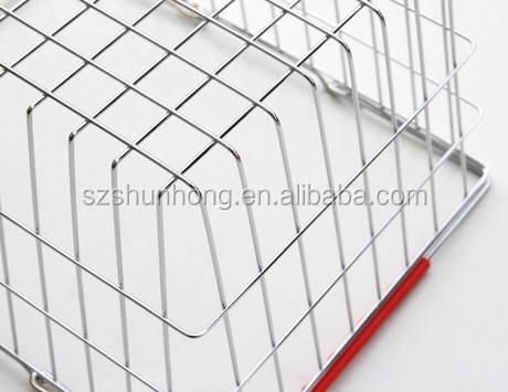 Store Wire Mesh Shopping Basket with Handle