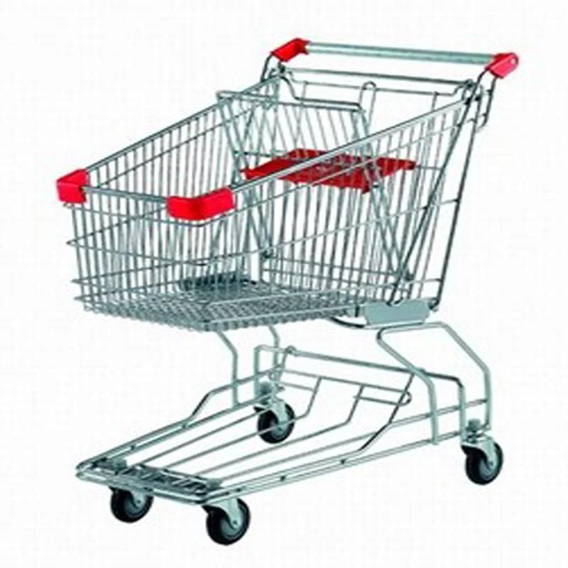 2021 Metal Shopping Trolley for Supermarket Equipment Metal Grocery Carts