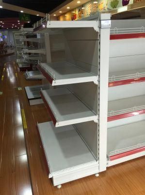 Double Sided Supermarket Gondola Metal Shelf