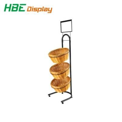 Useful Metal Wire Display Rack with Square Basket