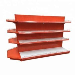 Supermarket Double Side Gondola Display Shelf Flat Panel Display Rack