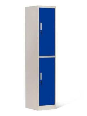 2 Compartment Steel Locker Vented Storage Lockers in School