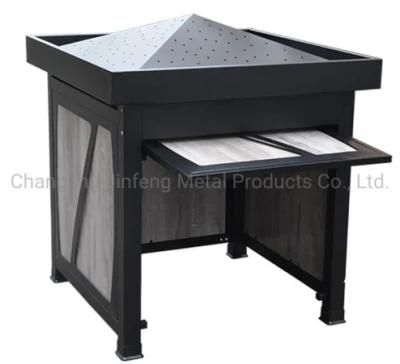 Supermarket Equipment Wooden Display Rack Vegetable and Fruit Display Stand with False Roof