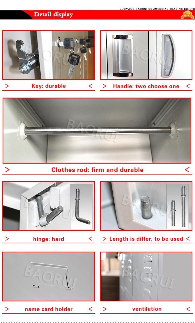 Top Quality Steel Single Door Metal Locker with Shelf and Hanger