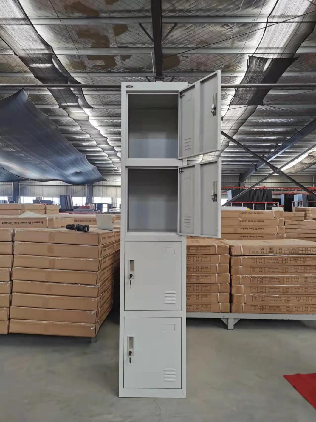 Metal Cabinet Supplier Customized OEM Gym Office 4 Door Staff Clothing Shoe Cabinet Locker Lockers for Changing Room