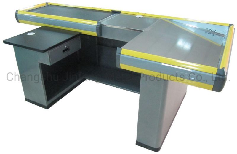 Electronic Checkout Counter with Conveyor Belt Cashier Desk