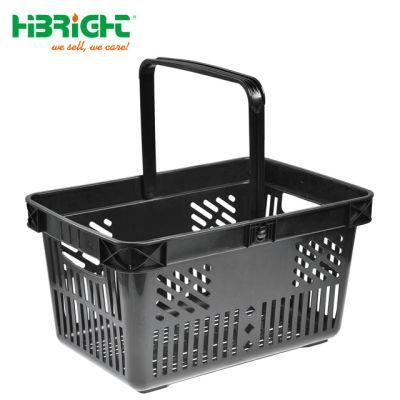 Single Hand Silk Screen Logo Plastic Shopping Basket