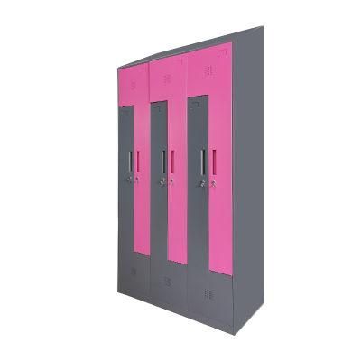 Colorful 6 Door Steel Sloping Top School Locker Metal Storage Lockers