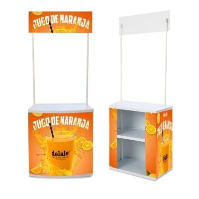 Supermarket Collapsible Plastic Promotion Table Counter Booth Table