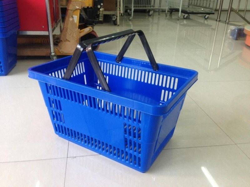 25 Liter Double Handle Plastic Supermarket Shopping Basket