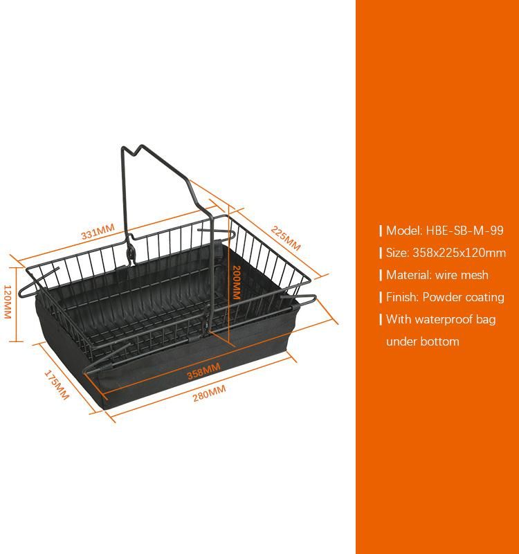 Supermarket Wire Metal Shopping Basket with Bag