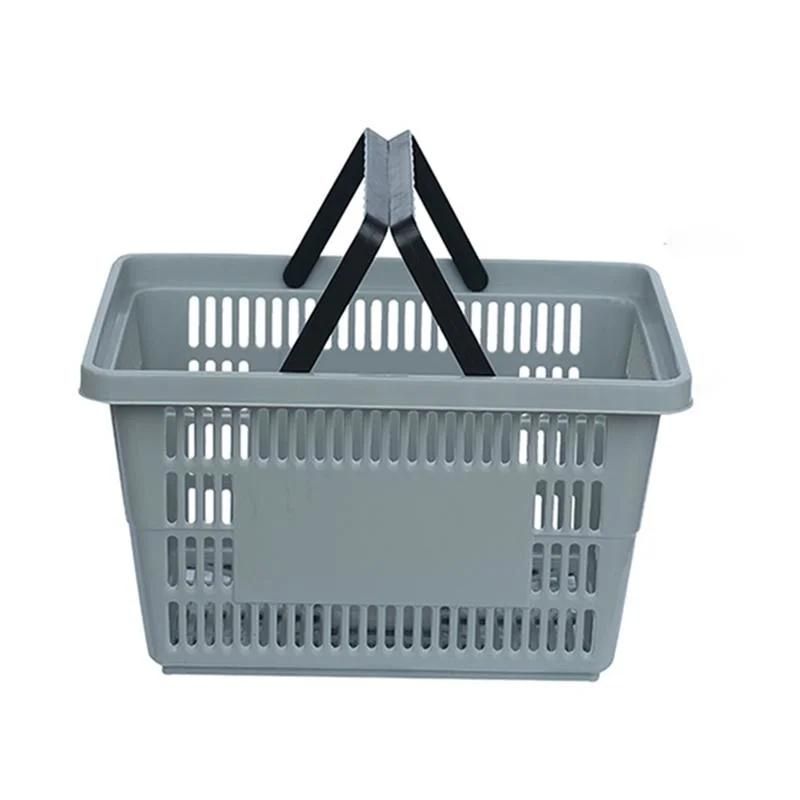 Small Cosmetic Toy Clothes Supermarket Plastic Shopping Basket with Handle