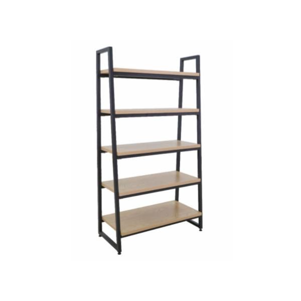 Solid Four Way Wooden Shelf with Four Layers Each Side Display Stand