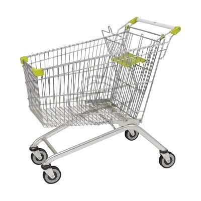 Hot Sale Multifunctional Customizable 60L Shopping Cart with TPR Wheels