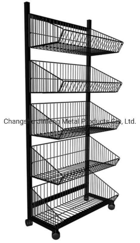 Supermarket Store Shop Wire Hanging Basket Display Stand Rack