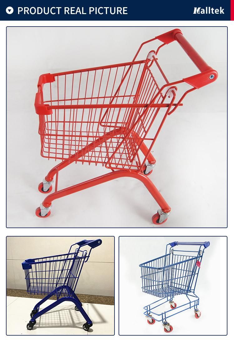 Wholesale Steel Material Small Size Shopping Trolley for Kids