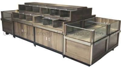 Customized Size Wooden Retail Store Display Shelving System Supermarket Wooden Shelves /Shopping Mall Display Rack
