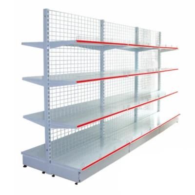 Supermarket Shelves with Wire Mesh Back Panel for Sale