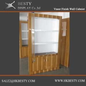 Customized Vneer Finish Jewelry Display Showcase