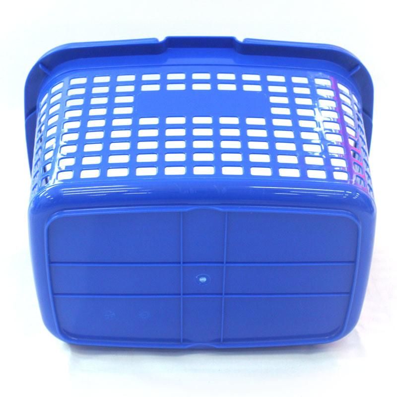 Cheaper Plastic Supermarket Basket Japanese Hole Portable Hand Shopping Basket