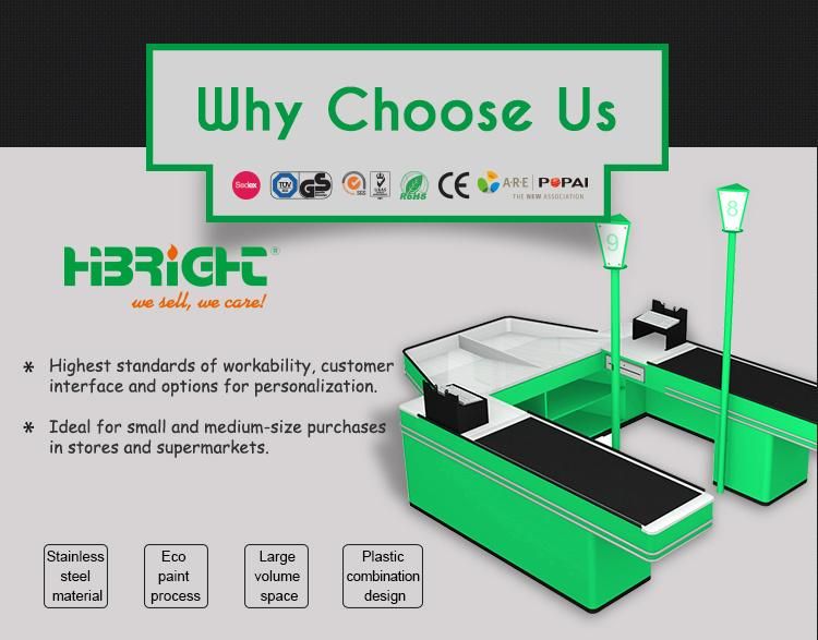 Supermarket Grocery Checkout Counter with Conveyer Belt