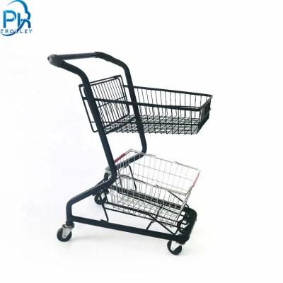 Japan Style Shopping Cart Plastic Basket Trolley Smart Cart for Supermarket