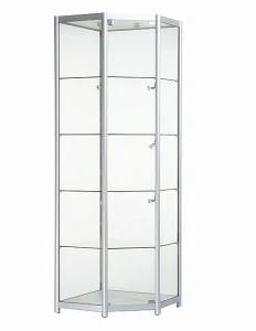 Fashion Jewelry Lighted Glass Display Showcase with Sliding Doors