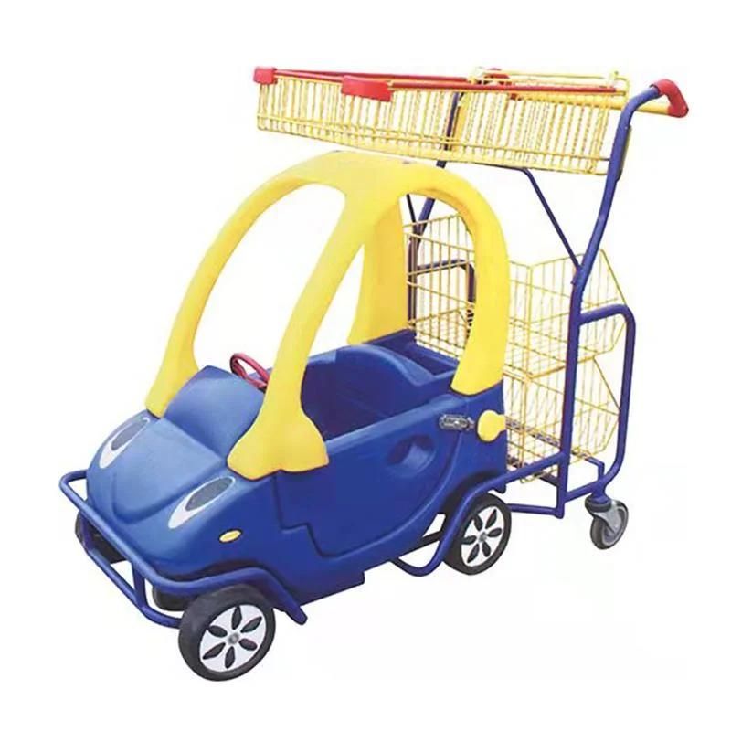 High Quality Plastic Shopping Cart Supermarket Children Trolley