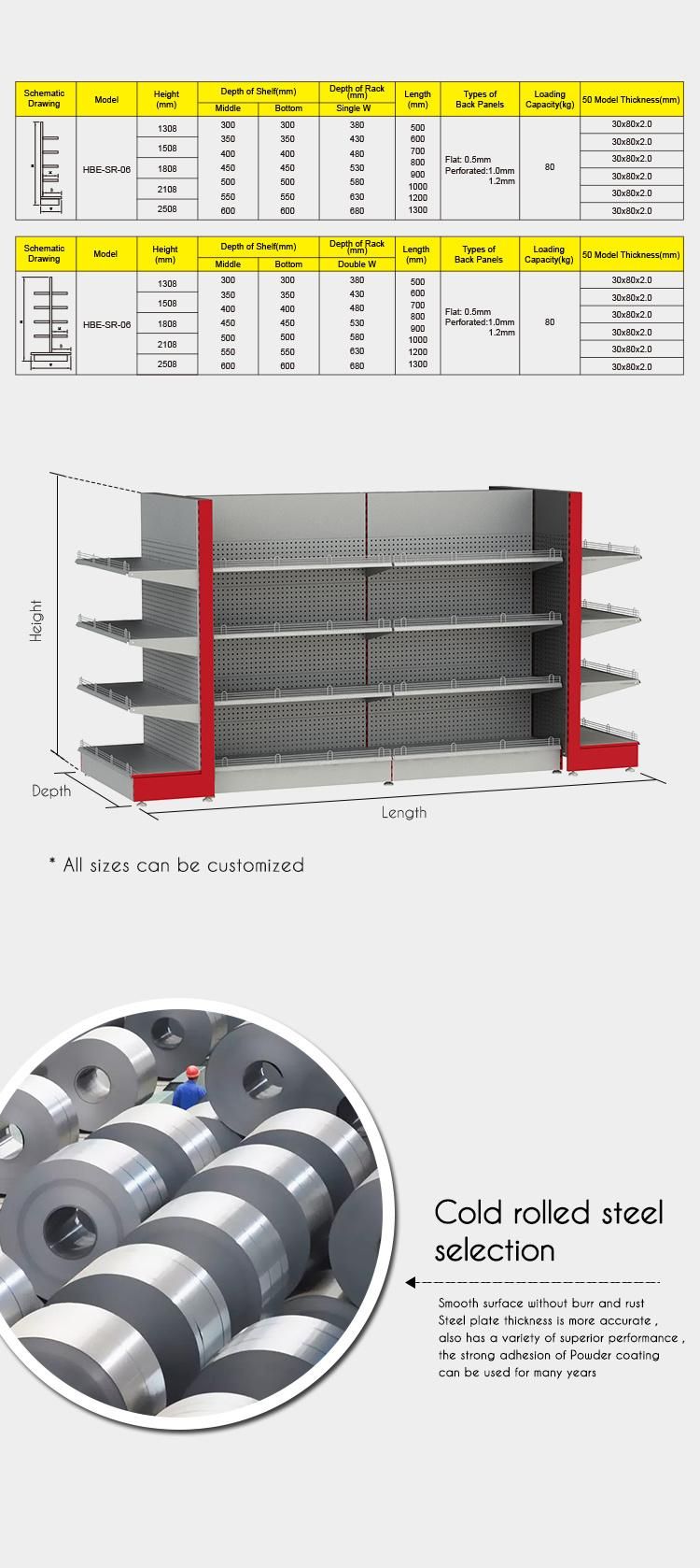 Light Duty Style and Metallic Material Supermarket Shelf for Checkout Counter