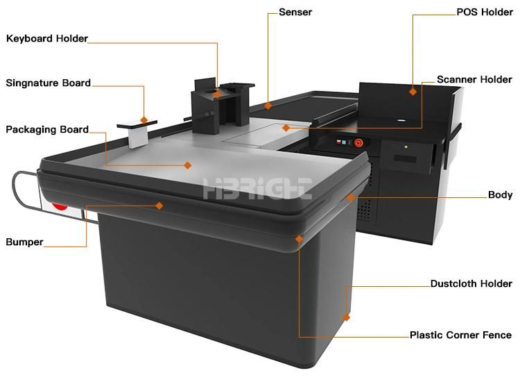 Supermarket Cashier Counter Table Checkout Stand