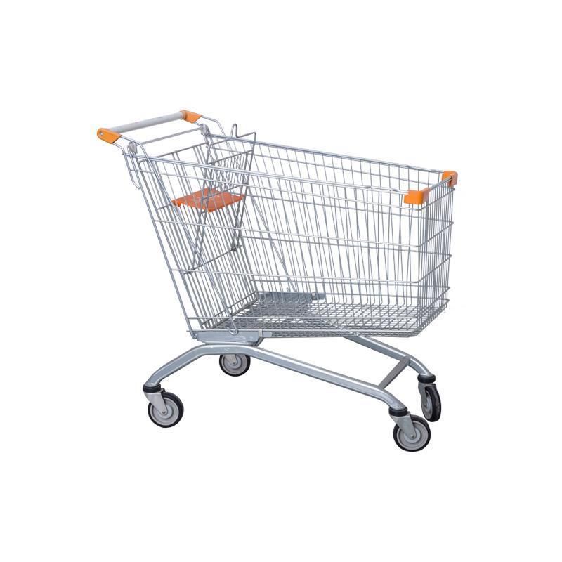 125liter Supermarket Metal Shopping Cart Trolley