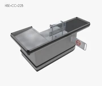 Super Market Checkout Counter, Metal Cashier, Checkout Counter with Convey Belt