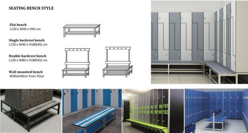 Two Tier Compact Laminate Gym Lockers with Num Lock