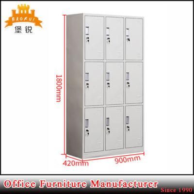 9 Door Compartments Iron Metal Storage Locker