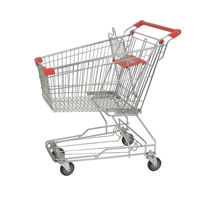 Customized Supermarket Foldable Steel Shopping Cart Shopping Trolleys