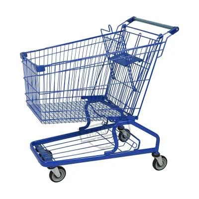 German Grocery Shopping Trolley with PU Wheels for Supermarket Chains