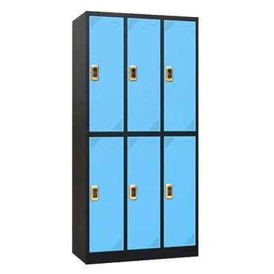 Swimming Pool Cam Lock Keyless System Metal Locker Storage Gym 6 Door Locker Staff Lockers