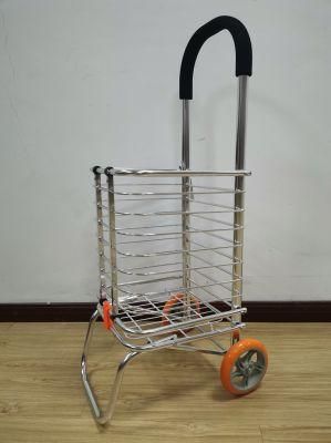 China Personal Farmers Market Folding Shopping Cart in Aluminum Alloy Material