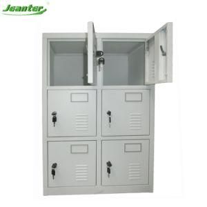 Multi Doors Compartment Steel Staff Black Storage Cabinet