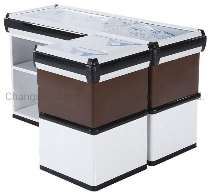 Metal Cashier Tables Checkout Counters for Supermarket and Store
