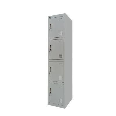 4 Person Wardrobe Gym Storage Locker Metal Locker Steel Clothing Cabinet