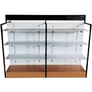 CY031-China Manufactured Customized Modern Designed Metal Frame Wooden Supermarket Retail Display Shelf